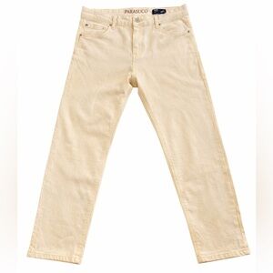 Parasuco Montreal Cream Denim Jeans Size 40 Medium Rise Tapered NWOT
